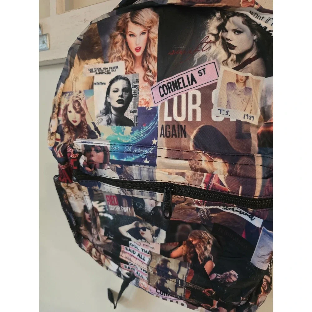 Taylor Swift Eras Collage Backpack Multicolor Fan Merch School Bag Cornelia St